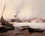 The Queen Mary at Southampton - 蒙塔古·道森